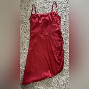 Micas Red Satin Dress